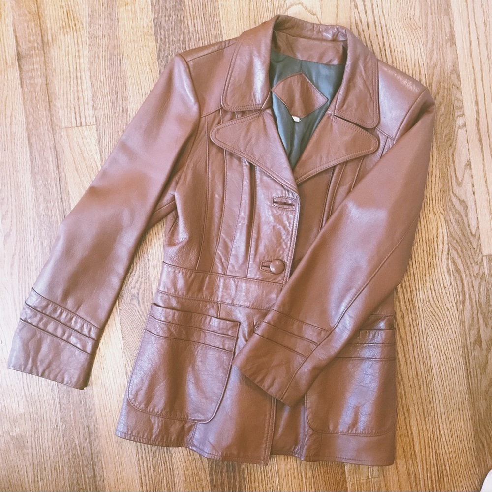 Vintage 70s pleather blazer